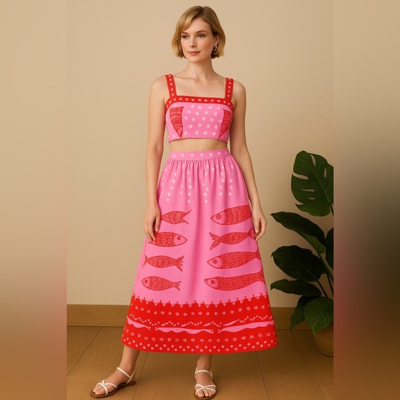 Coral Reef Breeze Two-Piece Set - Picture 1 of 5